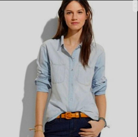 madewell chambray top